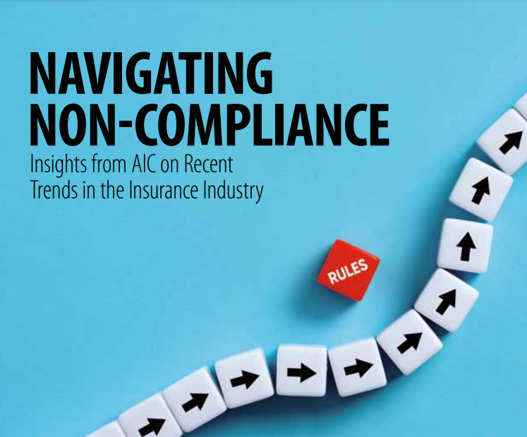 "Navigating Non-Compliance" article heading.